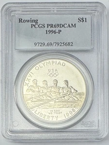 1996-P PCGS PR69 DCAM Rowing Olympic Coin P280 - Picture 1 of 2