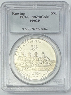 1996-P PCGS PR69 DCAM Rowing Olympic Coin P280 - Image 1 of 2