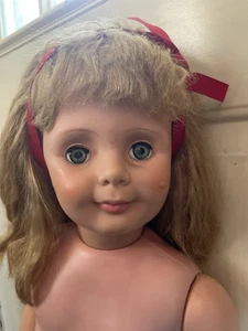 Vintage 1960er 35 Zoll Patti Playpal Typ Begleiter Puppe blonde Haare grüne Augen - Bild 1 von 9