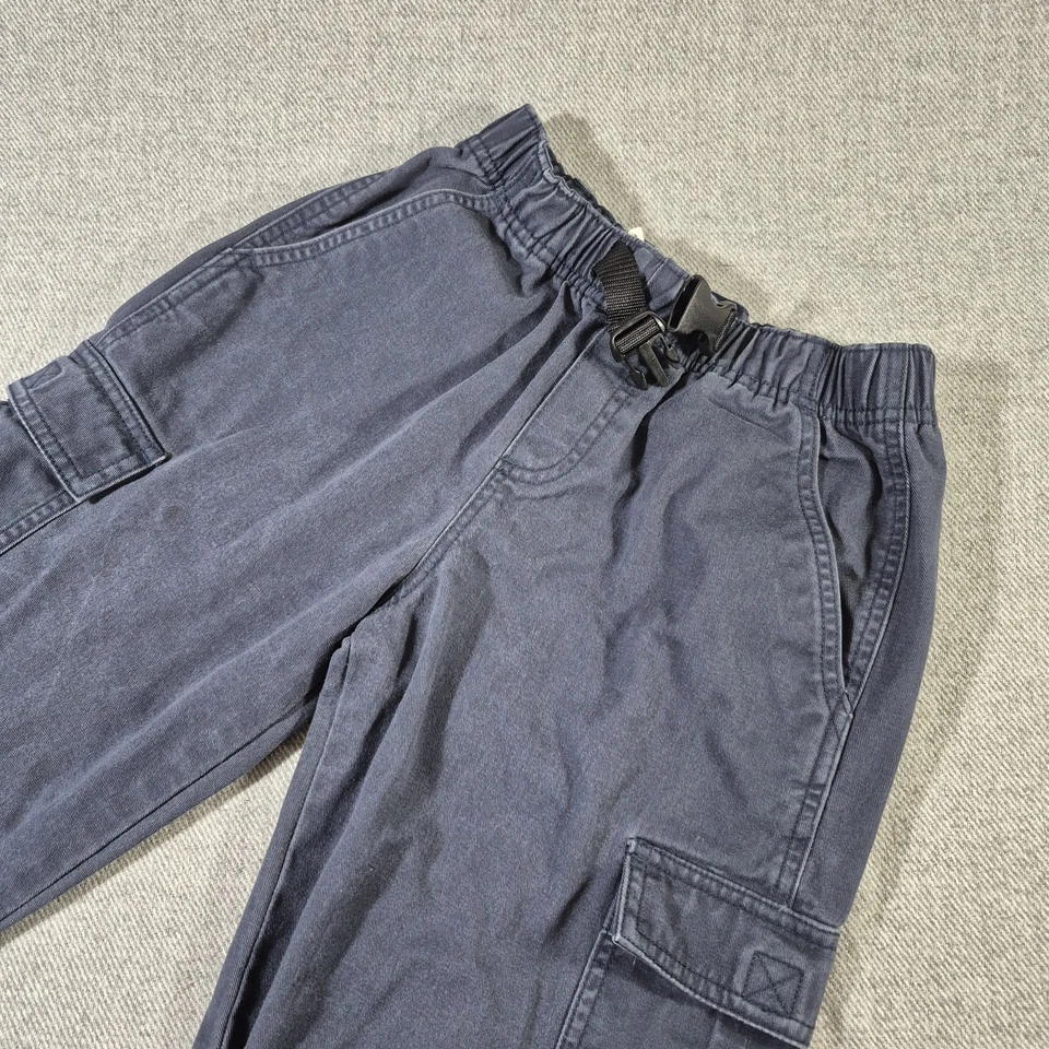 Pantalones cargo LL Bean juveniles 12 gris sarga de algodón cepillado cintura elástica recta Foto 1 de 4