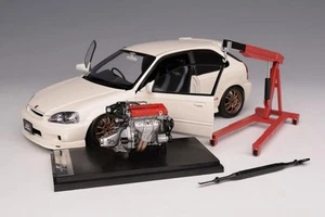 Modellino auto nuovo MOTORHELIX HONDA CIVIC EK9 MUGEN ENGI 1999 1:18 BIANCO M85025 KidBX - Foto 1 di 10