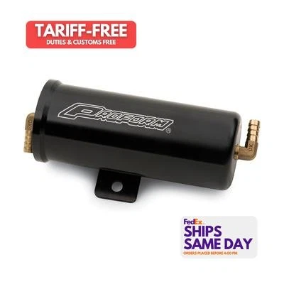 Proform 69527, One Black Aluminum Radiator Overflow Can Billet Black Finish  - Image 1 of 4