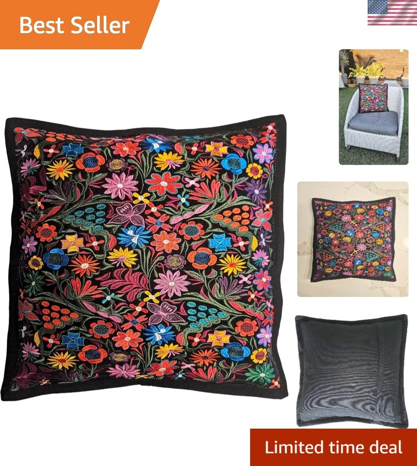 Funda de Almohada Flor Chiapas Colorida - Diseño Único Foto 1 de 4