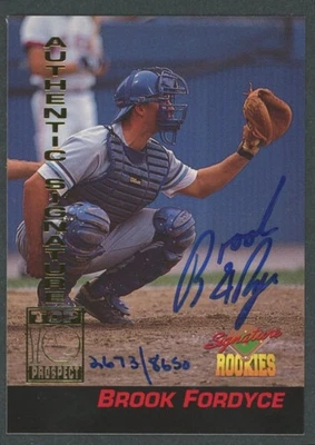 1994 Signature Rookies Brook Fordyce Auto /8650 Rookie RC #9 Norfolk Tides - Image 1 of 2