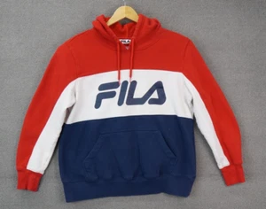 FILA Mens Vintage Spell Out Colorblock Hoodie Sweatshirt Size 1X Pullover - Picture 1 of 8