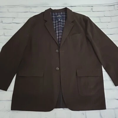 Blazer Brooks Brothers Pana Para Hombres XXL Marrón 2 Botones Chaqueta de Ventilación Única Foto 1 de 4