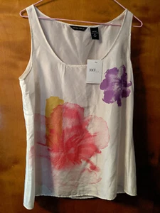 New York & Company Womens 100% Silk Batik Print Floral Cami Top Blouse Size S - Picture 1 of 3