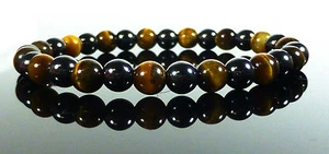 PULSERA DE HEMATITA OJO DE TIGRE - DOLOR DE ARTRITIS DE ALTA FUERZA 6 mm - Imagen 1 de 6