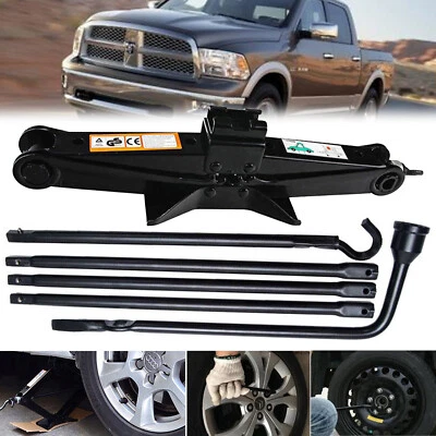 For 2014 2015 Dodge Ram 1500 Spare Tire Lug Wrench Tools+2 Tonne Scissor Jack US Foto 1 de 4