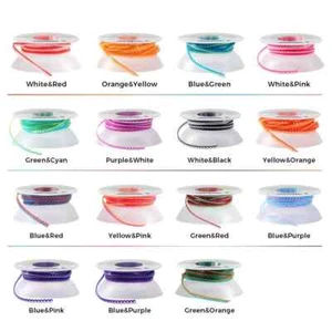 Dental Orthodontics Elastics Double Color Ultra Power Chain Rubber Bands 4 Types - Picture 1 of 26