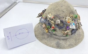 Alter Anton Pichler Graz Austria Jagd Trachten Hut hat Alpine Original & Pins - Bild 1 von 10