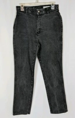 Bonjour винтажный ретро высокая талия черный джинсовой ткани джинсы 90-х мама прямые штанины размер 16 - Изображение 1 из 4