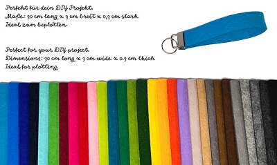 Filzbänder | Rohlinge 30x2,5x0,3cm | Arbeitsmaterial | Bänder für Schlü - Bild 1 von 3
