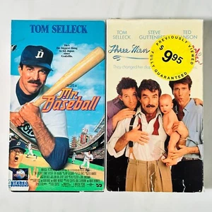Lot of 2 Comedy VHS - Tom Selleck - Mr. Baseball - Three Men and a Baby - Imagen 1 de 6