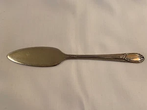 Vintage Silver Butter Spreader/Cheese Knife 6" Marked ROGERS I S Detailed Handle - Picture 1 of 5
