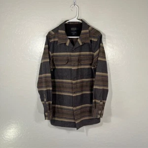 Pendleton Board Shirt Mens L Striped Wool Beach Coastal Western Flannel Canyon - Picture 1 of 4