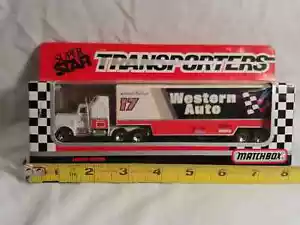 Matchbox #17 DARRELL WALTRIP WESTERN AUTO 1991 CY104 Super Star Transporter NIBx - Picture 1 of 1