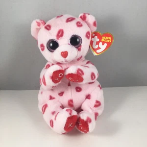Ty Beanie Baby Bäuche - VALERIE Valentinstag Bär 2024 (6 Zoll) Spielzeug Neu mit Etikett - Bild 1 von 6