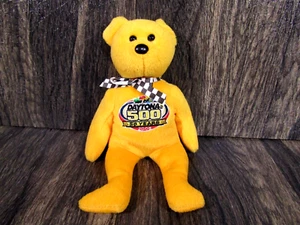 2007 Ty Beanie Babies NASCAR Racing Gold 50 Years Daytona 500 8.5" Plush - Picture 1 of 9