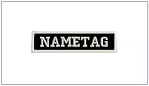 4" custom Name tag Embroidered Sew on Patch biker officer 10cm vest personalized - Picture 1 of 1