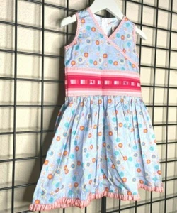 Rich NEW NWT Pastel Blue/Pink Beautiful checked trim Dress Sz 4Y by brand HOPE - Picture 1 of 12