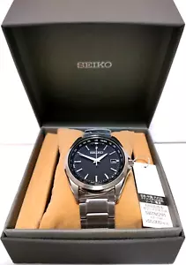 Seiko Selection SBTM291 Titan Solar Atom Funk Herrenuhr Schwarz Silber Geschenk - Bild 1 von 10