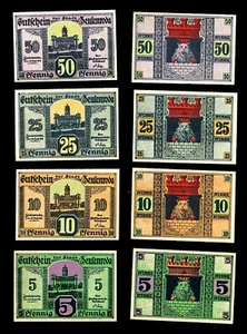 Zeulenroda Notgeld / 1918 / Set of Four Notes - UNC - Picture 1 of 1