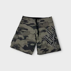 Billabong Khaki Cammo Straight Leg Lace Up Beach Wear Shorts Men's 40 - Picture 1 of 7
