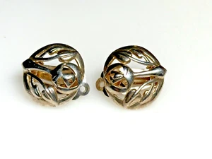 Vintage Sterling Silver 925 Clip on Earrings 4.82g - Picture 1 of 5