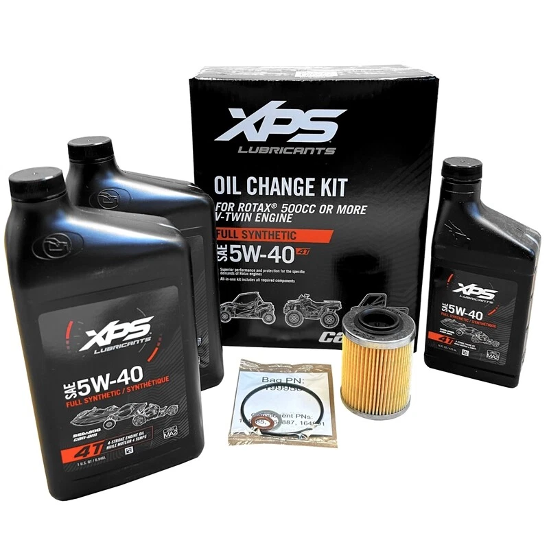 Can-Am Full Syn Oil Change Kit 4T 5W40 Rota cc or more V-Twin Pn 9779488