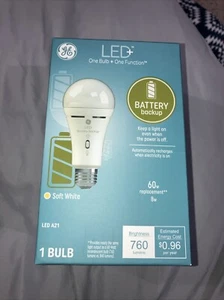 GE LED One Bulb + One Function Keep A Light On Even When The Power Is Off - Picture 1 of 6