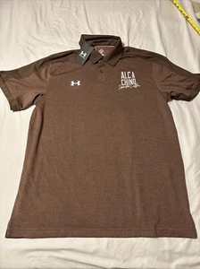 Under Armor Loose Polo Shirt Size Large Brown - Picture 1 of 6