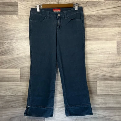 Pantalones de mezclilla Unionbay para mujer capri azules elásticos bolsillos lavados oscuros 7 Y2K Foto 1 de 4