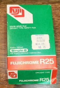 Vintage Fuji Fujichrome R25 Single-8 Color Film Expired Emul 704-19 UY Open Box