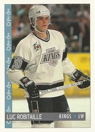 #6 Luc Robitaille - Los Angeles Kings - 1992-93 O-Pee-Chee Hockey - Image 1 of 1
