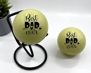Billiard Pool CUE Ball Best Dad Ever collectible with display stand - Picture 1 of 4
