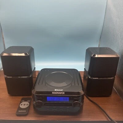 Magnavox MM435 AM/FM Radio CD Player Bluetooth 3 Piece Music System - Image 1 of 4