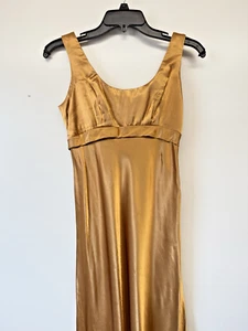 Zum Zum by Niki Livas JC Penny 1990s Evening Gown Dress Gold Size 3-4 - Picture 1 of 12