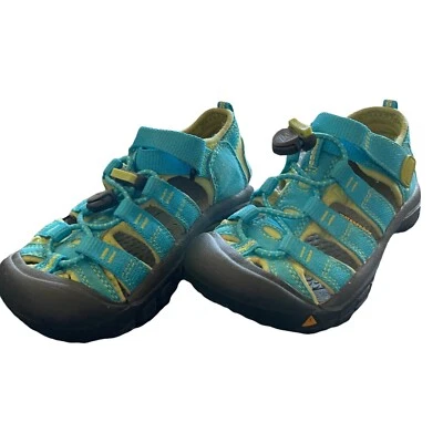 Keen Sz 11 Toddler Sandals Hiking Waterproof Newport H2 Sandals Turquoise/Yellow - Image 1 of 4