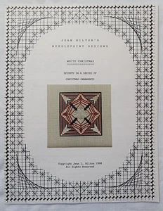 White Christmas needlepoint pattern Jean Hilton 1988 - Picture 1 of 1