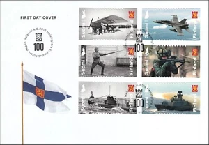 Military Defensive Forces Hornet Destroyer Battle Ship Soldier Finland FDC 2018 - Picture 1 of 1