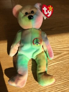 Ty Beanie Baby - Peace Bear - 1996 - mit Fehlern - Garcia - Grateful Dead - Bild 1 von 6