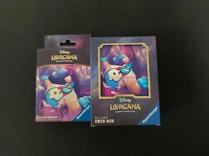 Disney Lorcana TCG Sleeves and Deck Box Combo New Sealed! Genie! - Picture 1 of 1