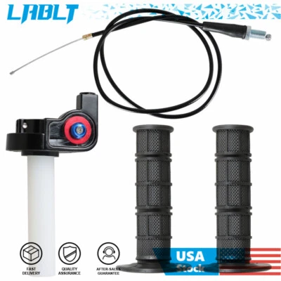 LABLT 7/8" 22mm Twist Throttle Handle Grip with Cable 50-250CC ATV Dirt Bike - Image 1 of 4