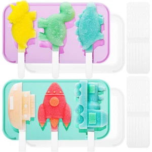 2 PCS -Eisformen Fahrzeuge Tiere Form wiederverwendbares Silikoneis, die Formen - Bild 1 von 12