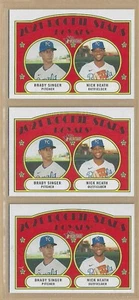 Lot of (3) 2021 Topps Heritage Rookie Stars BRADY SINGER / NICK HEATH #129 - Picture 1 of 1