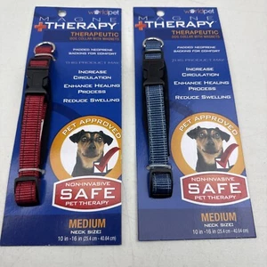Dog Collar  with magnets Magne Therapy Worldpet size Medium Red Or Blue New - Picture 1 of 2