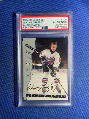 1994-95 BE A PLAYER WAYNE GRETZKY SIGNATURES AUTOGRAPH  #108 PSA AUTO 10 - Image 1 of 3