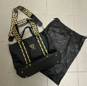 Versace Medusa Greca Goddess Greek Key Weekender Tote w/ Dust Bag - Picture 1 of 4