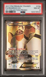 Pokémon Premium Trainer XY COLL 2017 promoción #43A arte completo/regirock ex PSA 8 - Imagen 1 de 2